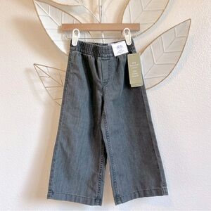 NWT H&M Black Chambray Denim Wide Leg Jeans